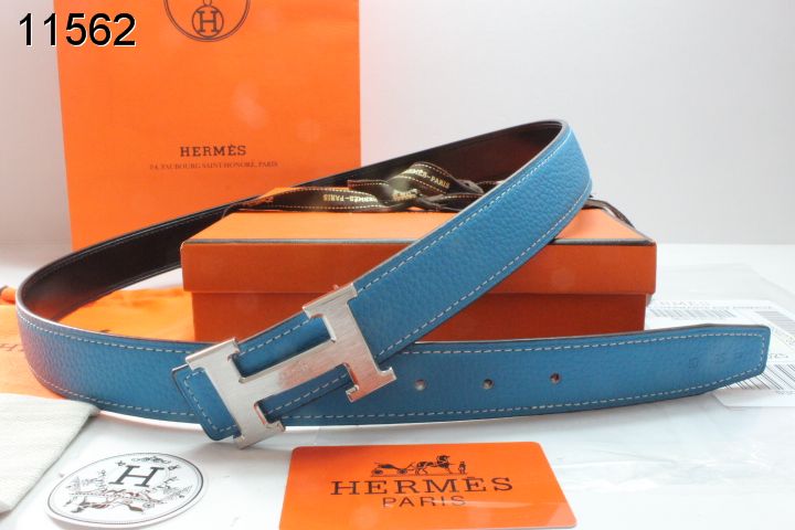 Freshest Blue Womens Hermes with Silver H Buckle Belt